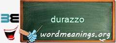 WordMeaning blackboard for durazzo